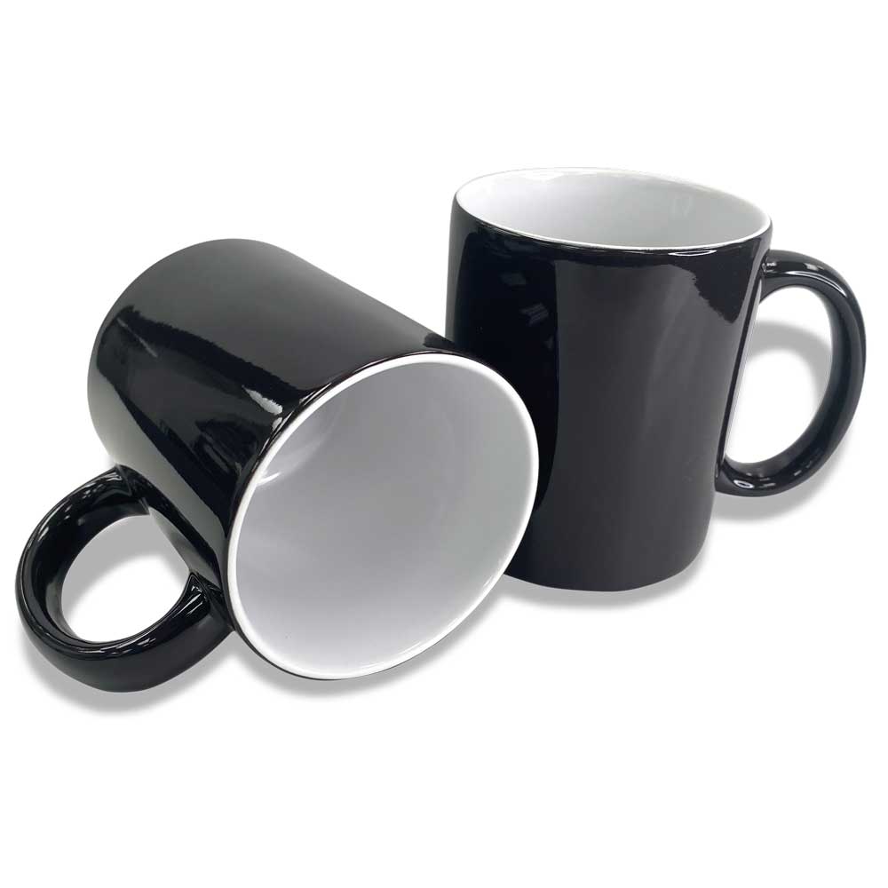 Black Color Changing 11oz Ceramic Mug