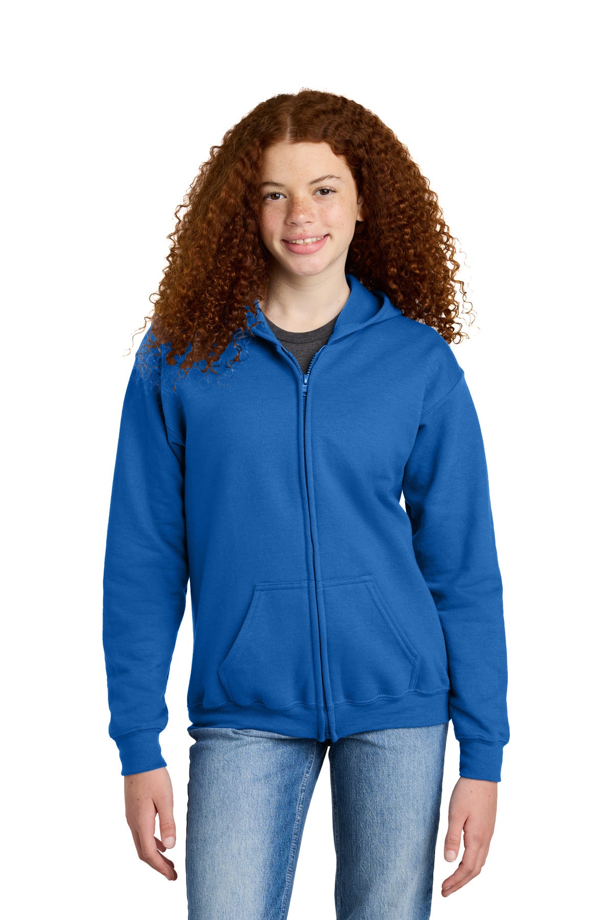 Gildan ® Youth Heavy Blend ™ Full-Zip Hooded Sweatshirt. 18600B