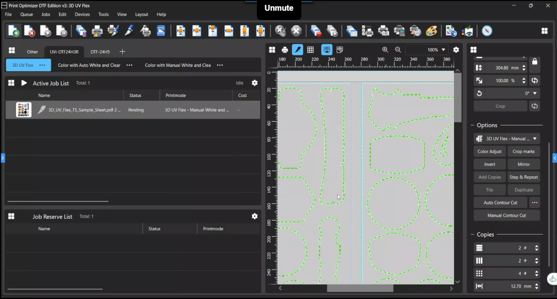 UV DTF 3D Flex Transfer Cutting Module