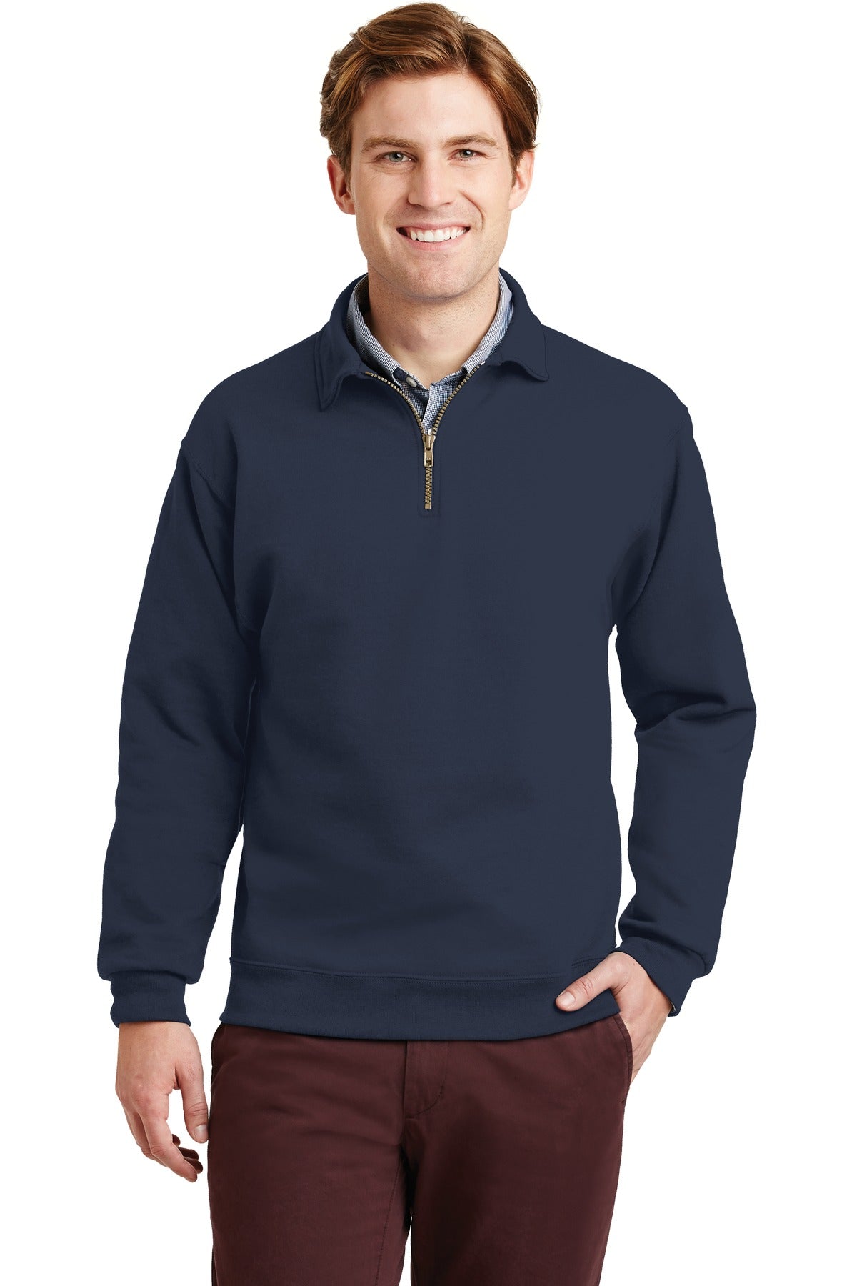 Jerzees ® Super Sweats ® NuBlend ® - 1/4-Zip Sweatshirt with Cadet Collar. 4528M