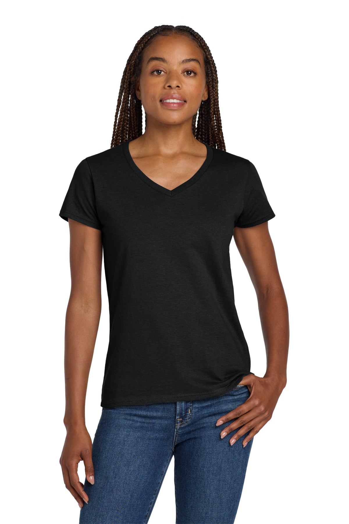 Gildan ® Women's Heavy Cotton ™ 100% Cotton V-Neck T-Shirt. 5V00L