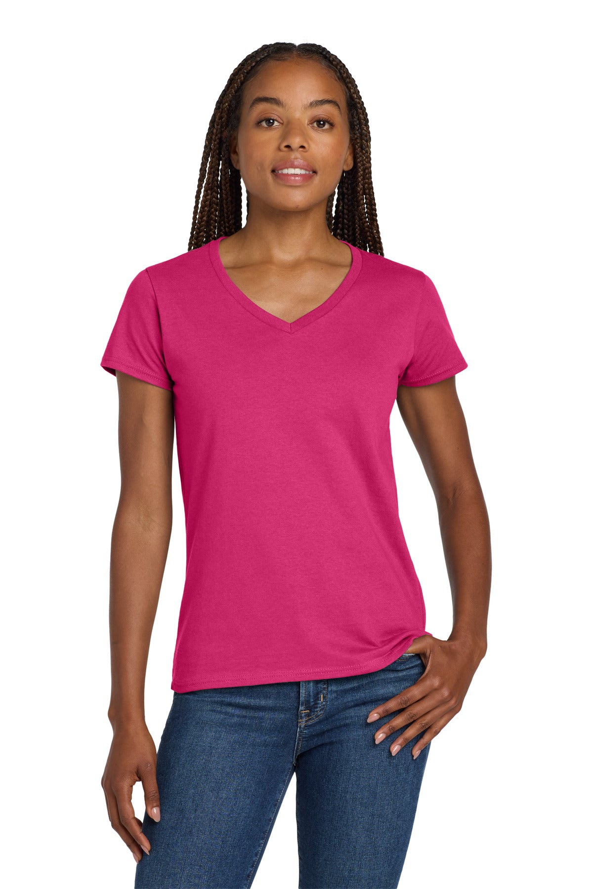 Gildan ® Women's Heavy Cotton ™ 100% Cotton V-Neck T-Shirt. 5V00L