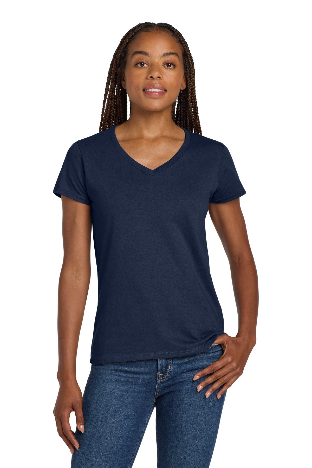 Gildan ® Women's Heavy Cotton ™ 100% Cotton V-Neck T-Shirt. 5V00L