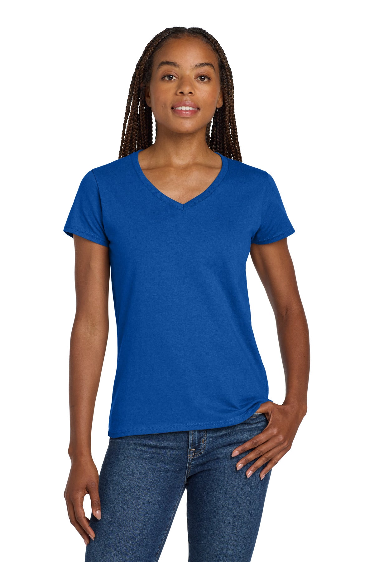 Gildan ® Women's Heavy Cotton ™ 100% Cotton V-Neck T-Shirt. 5V00L
