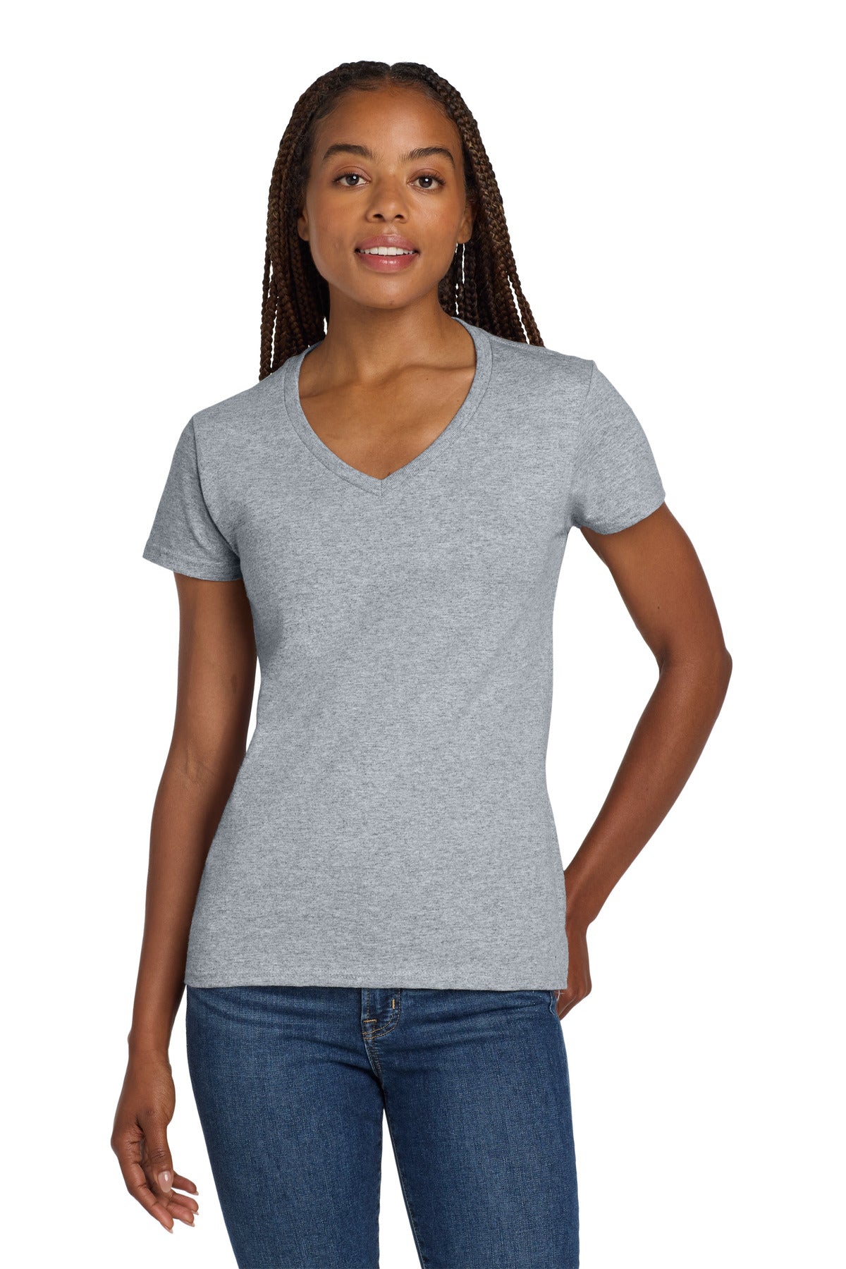 Gildan ® Women's Heavy Cotton ™ 100% Cotton V-Neck T-Shirt. 5V00L