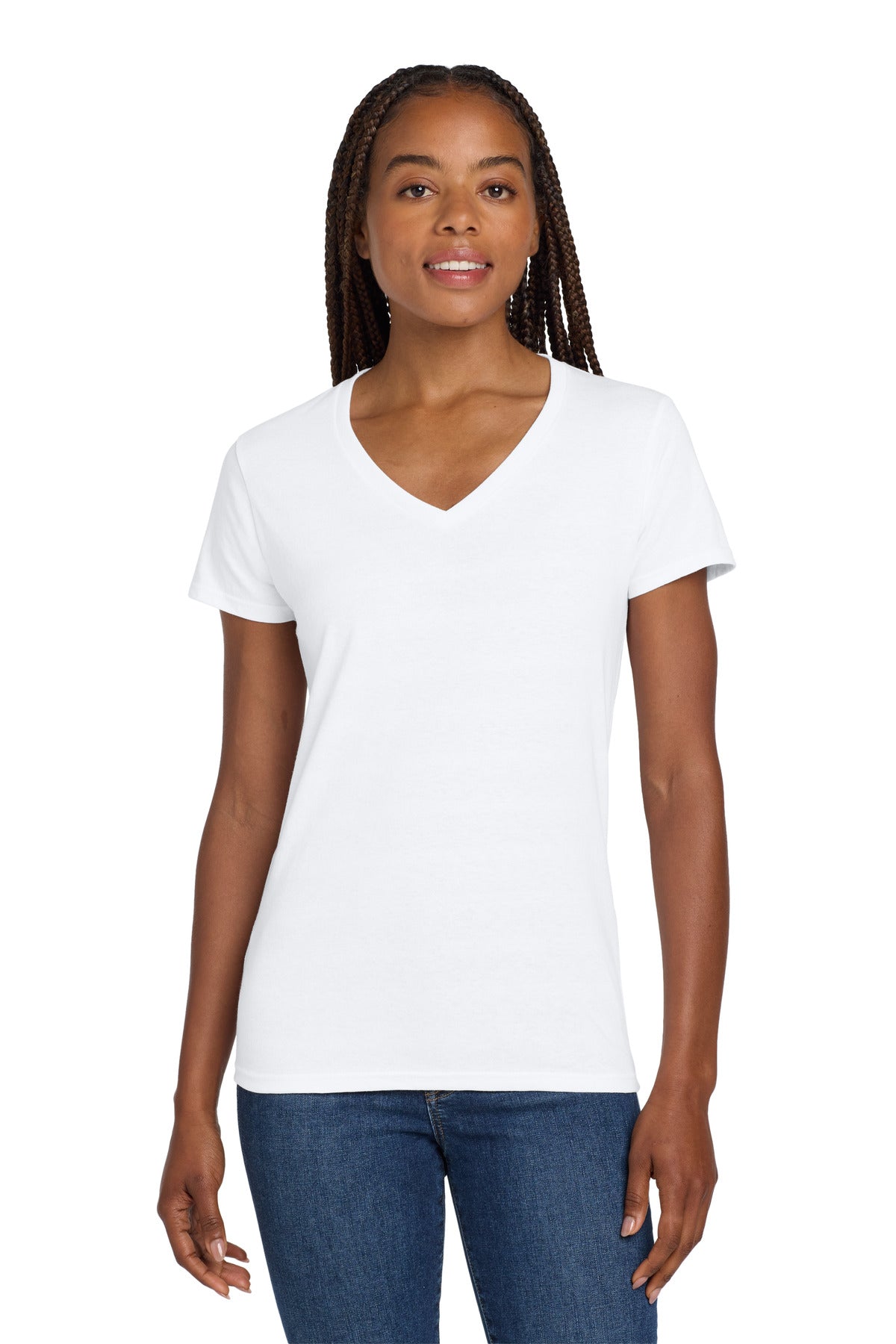 Gildan ® Women's Heavy Cotton ™ 100% Cotton V-Neck T-Shirt. 5V00L