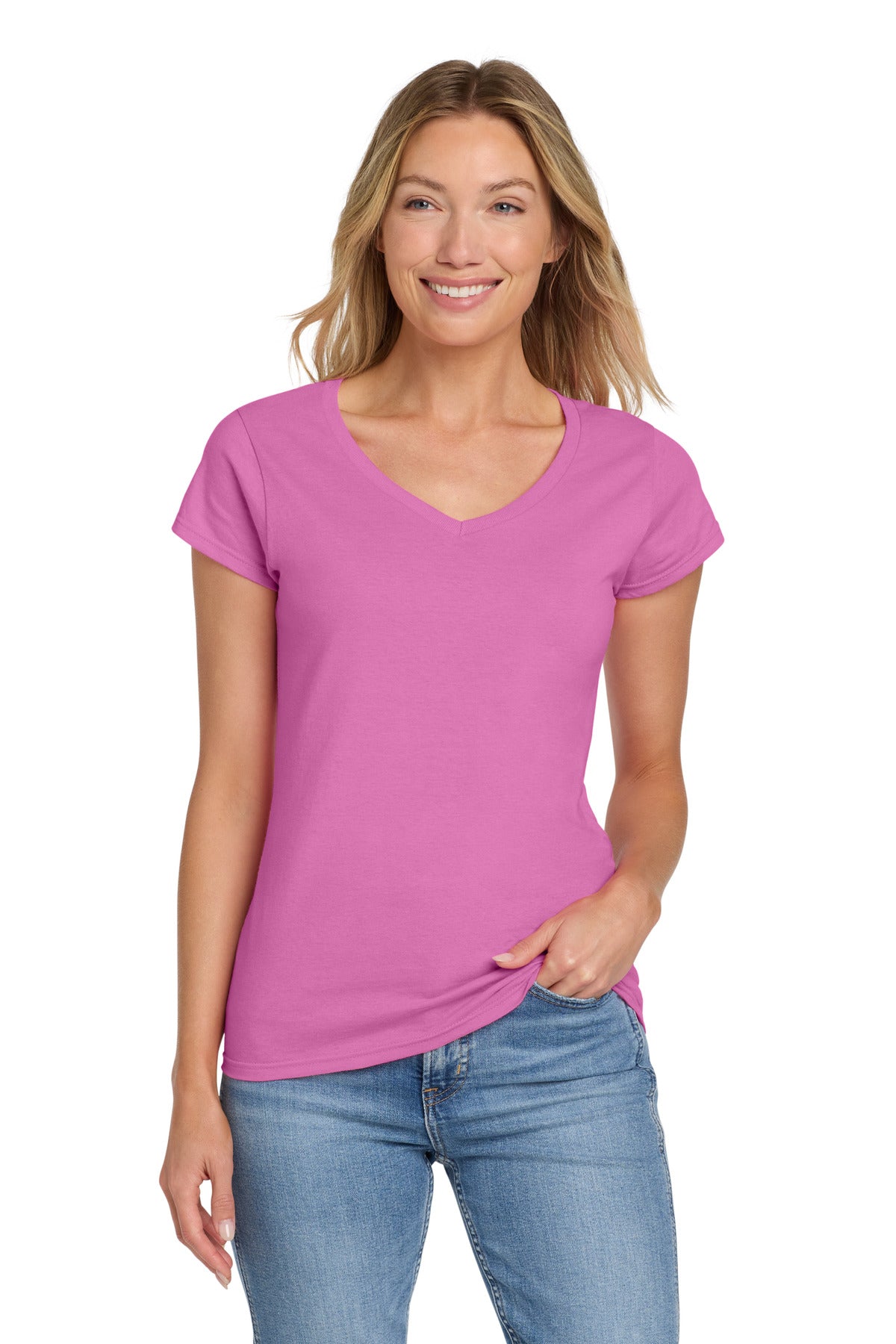 Gildan Softstyle ® Women's Fit V-Neck T-Shirt. 64V00L