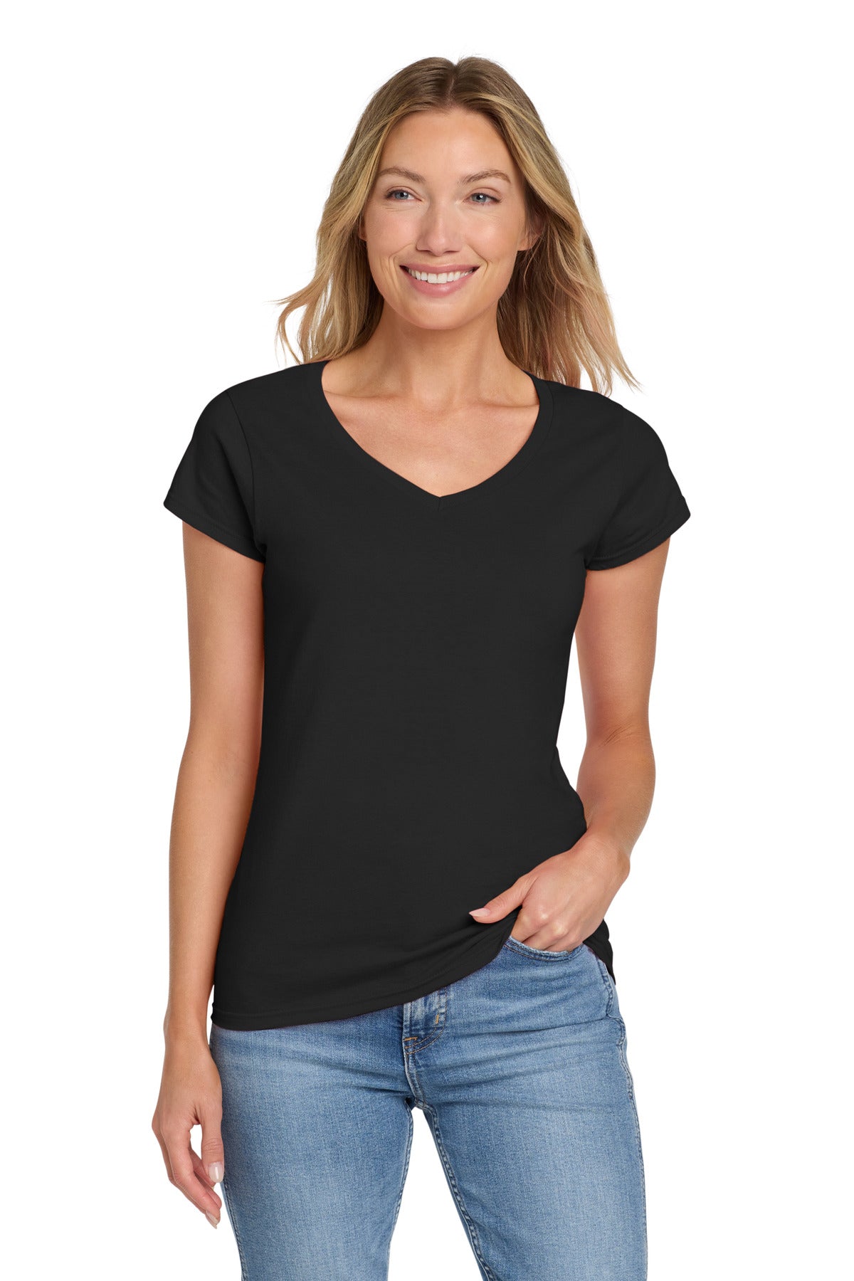 Gildan Softstyle ® Women's Fit V-Neck T-Shirt. 64V00L