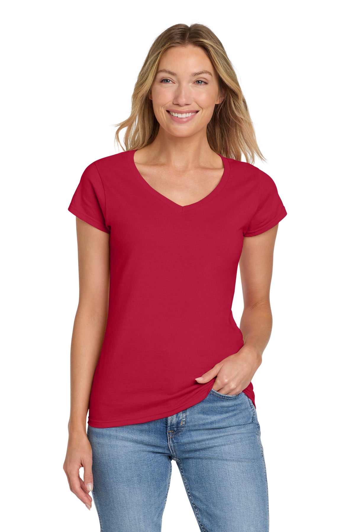 Gildan Softstyle ® Women's Fit V-Neck T-Shirt. 64V00L