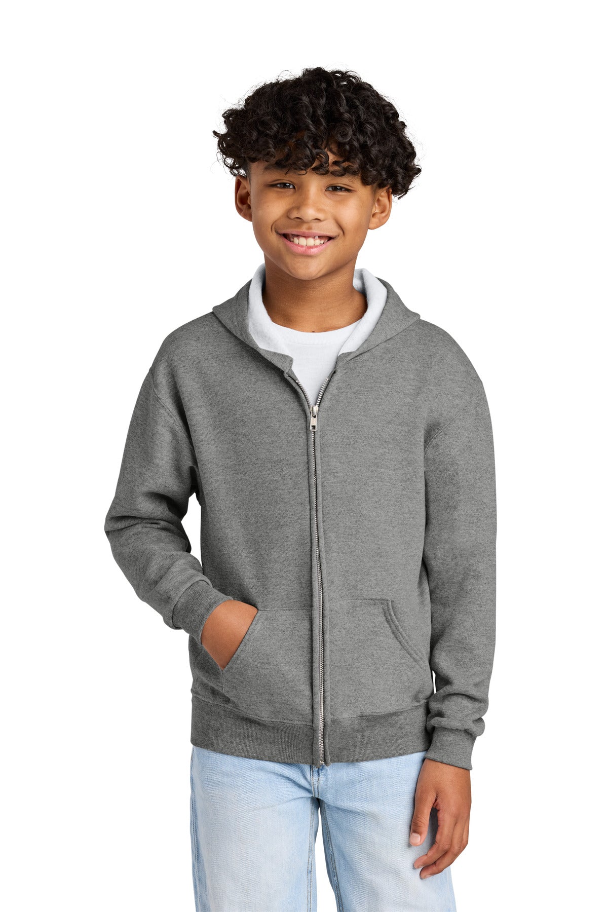Jerzees ® - Youth NuBlend ® Full-Zip Hooded Sweatshirt. 993B