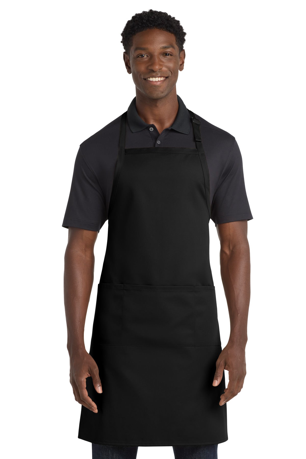 Port Authority ® Easy Care Extra Long Bib Apron with Stain Release. A700