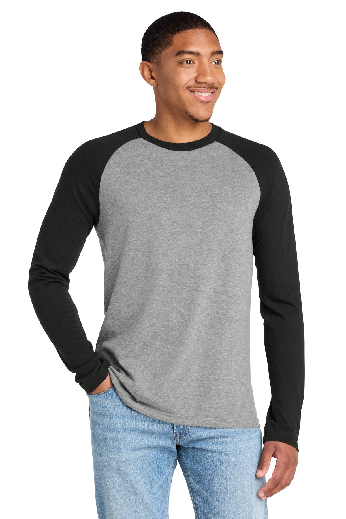 Allmade ® Unisex Tri-Blend Long Sleeve Colorblock Raglan AL6009