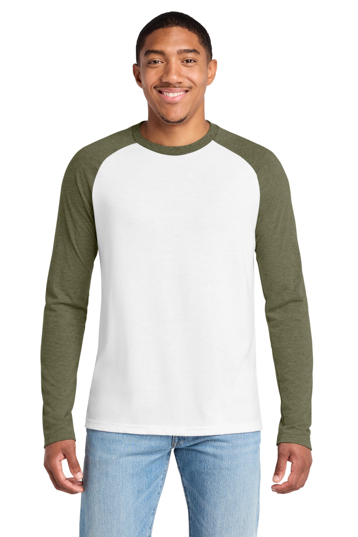 Allmade ® Unisex Tri-Blend Long Sleeve Colorblock Raglan AL6009