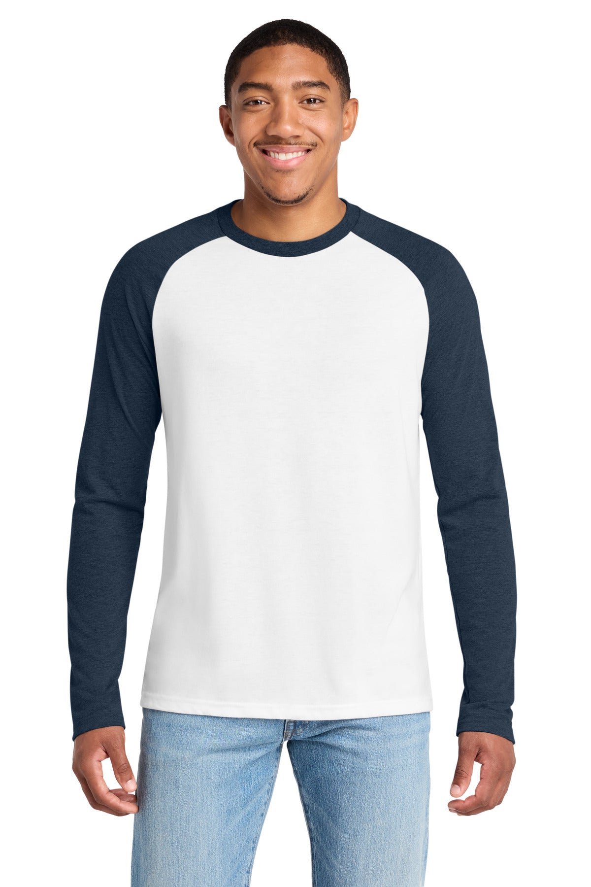 Allmade ® Unisex Tri-Blend Long Sleeve Colorblock Raglan AL6009