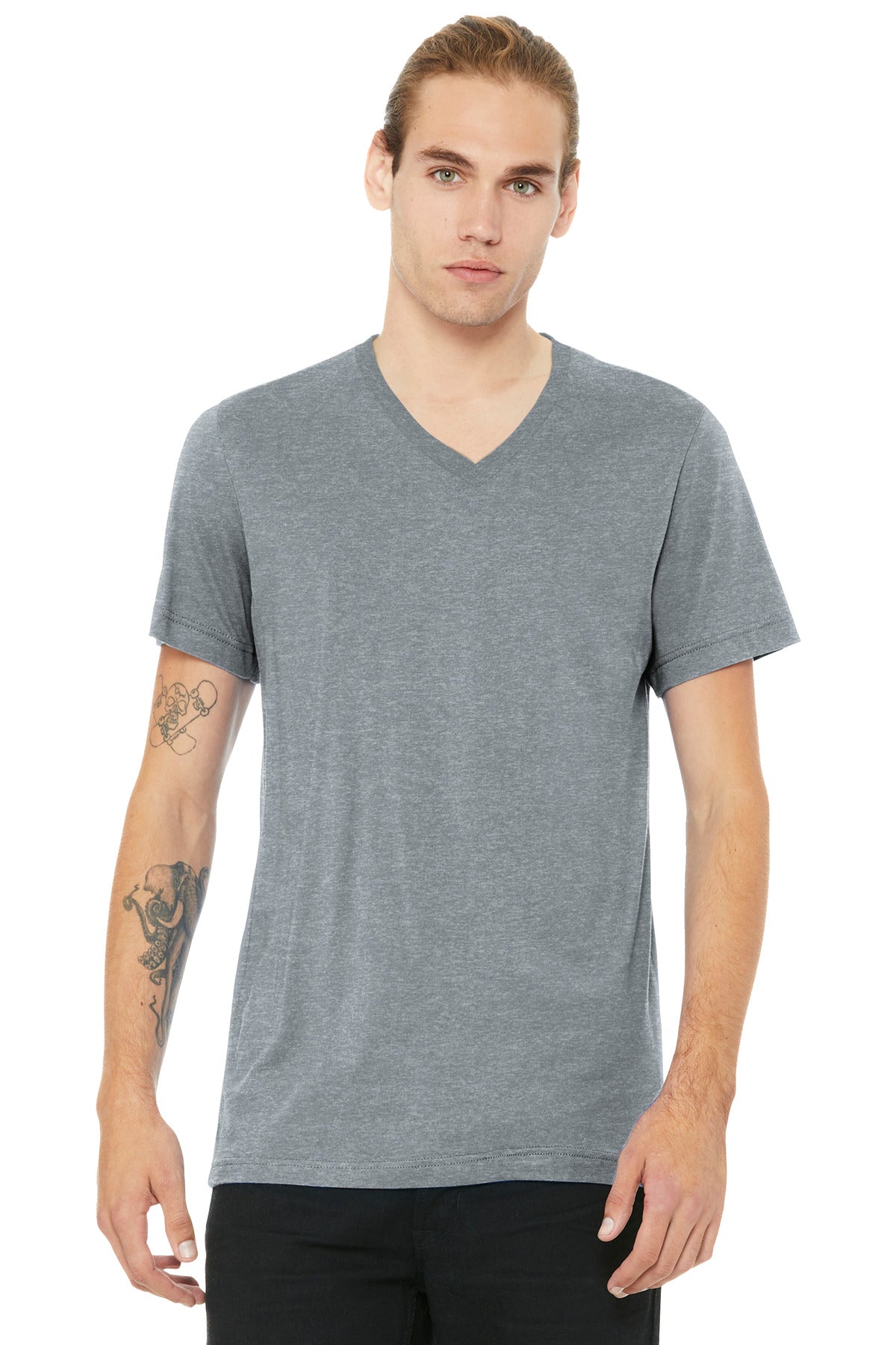 BELLA+CANVAS ® Unisex Heather CVC V-Neck Tee BC3005CVC