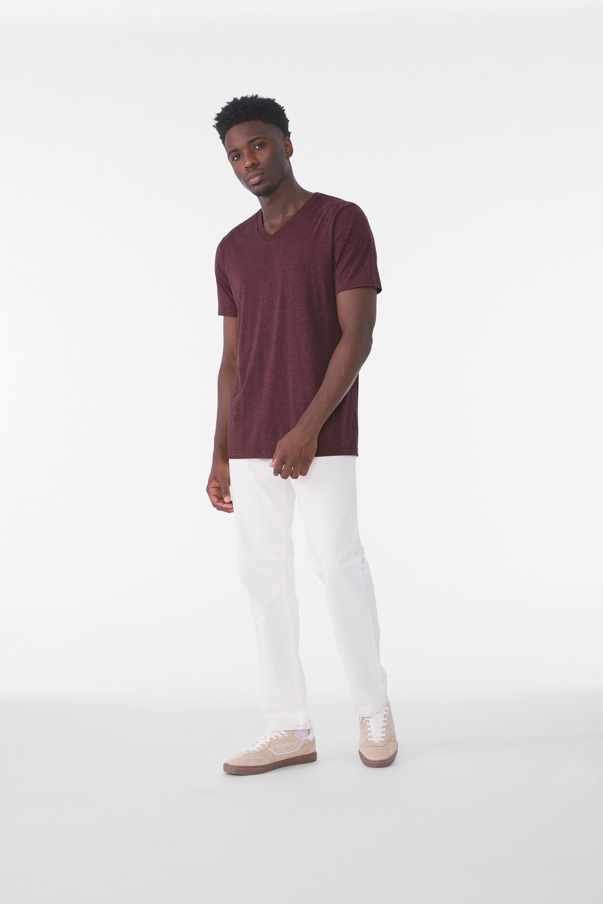 BELLA+CANVAS ® Unisex Triblend Short Sleeve V-Neck Tee. BC3415