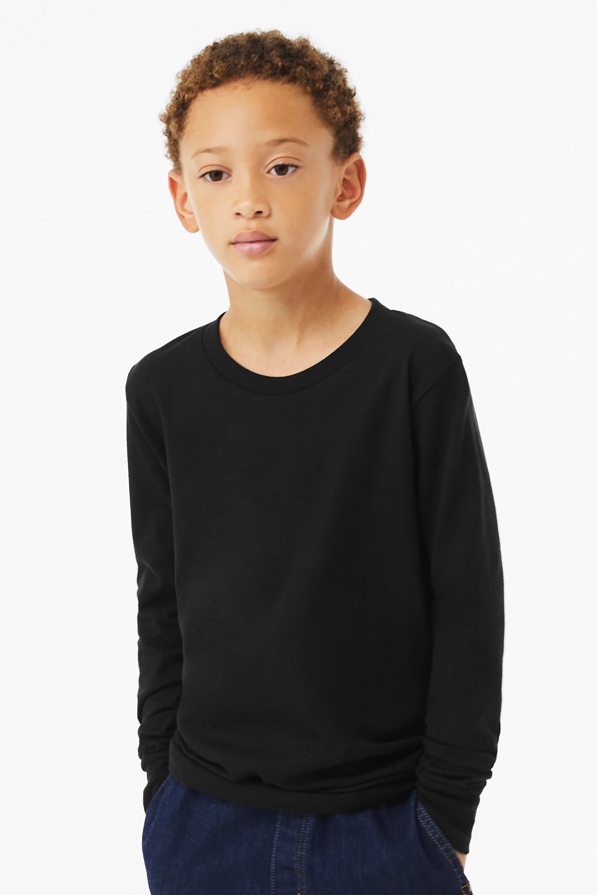 BELLA+CANVAS ® Youth Heather CVC Long Sleeve Tee BC3501YCVC