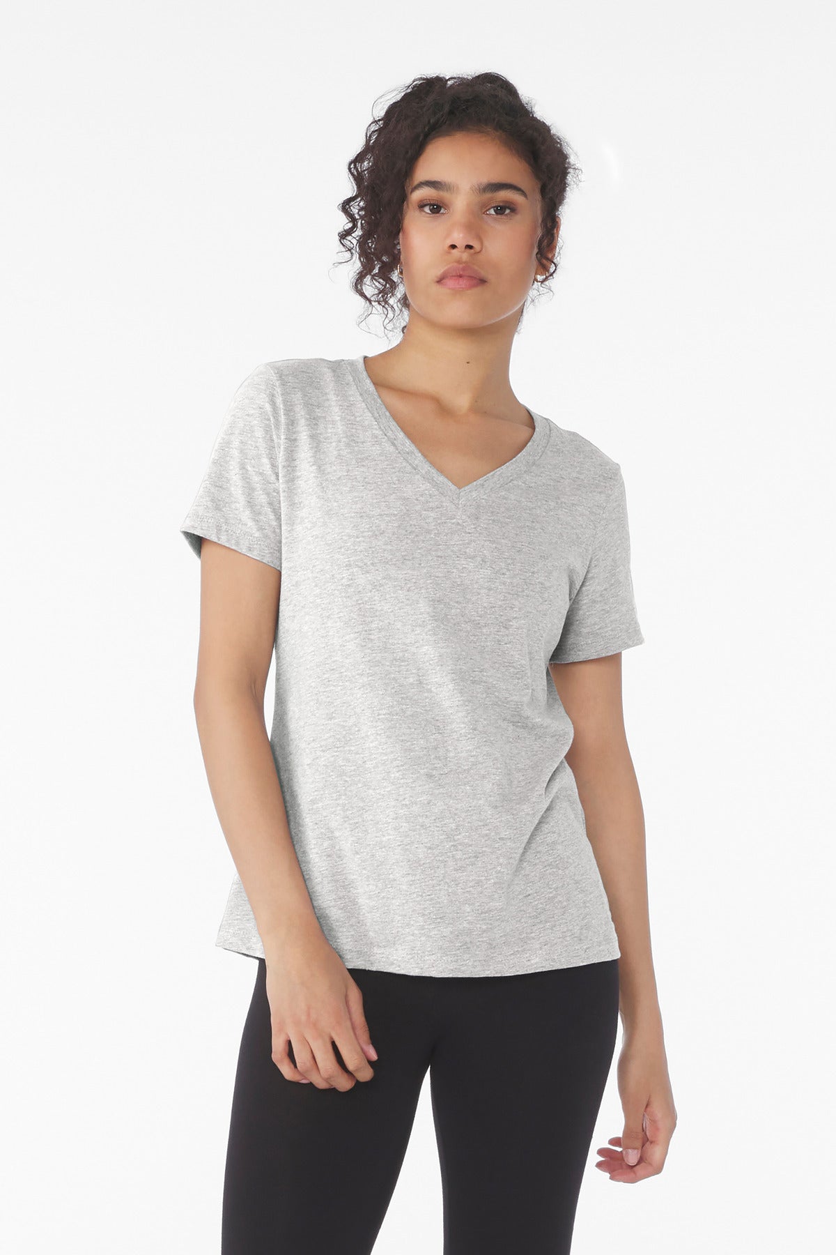 BELLA+CANVAS ® Women's Relaxed Heather CVC V-Neck Tee BC6405CVC