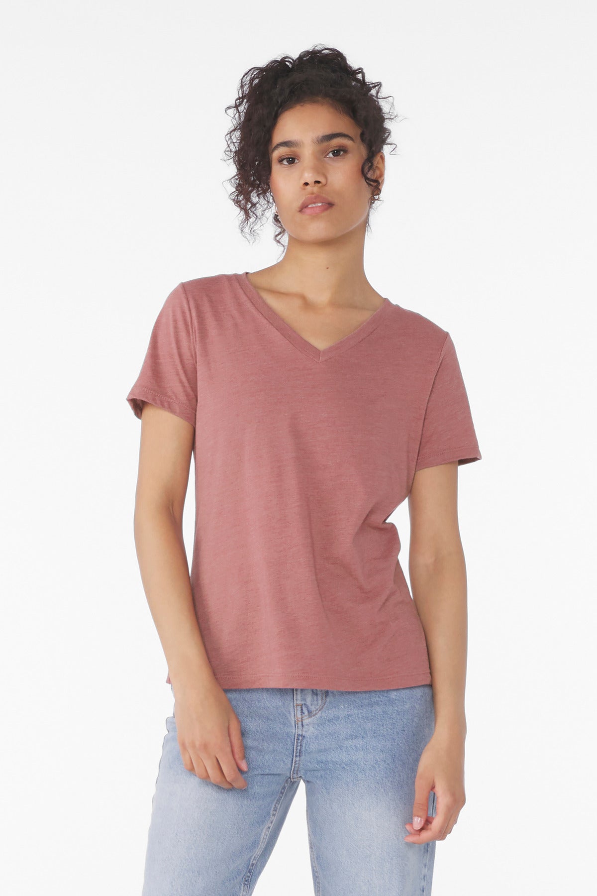 BELLA+CANVAS ® Women's Relaxed Heather CVC V-Neck Tee BC6405CVC