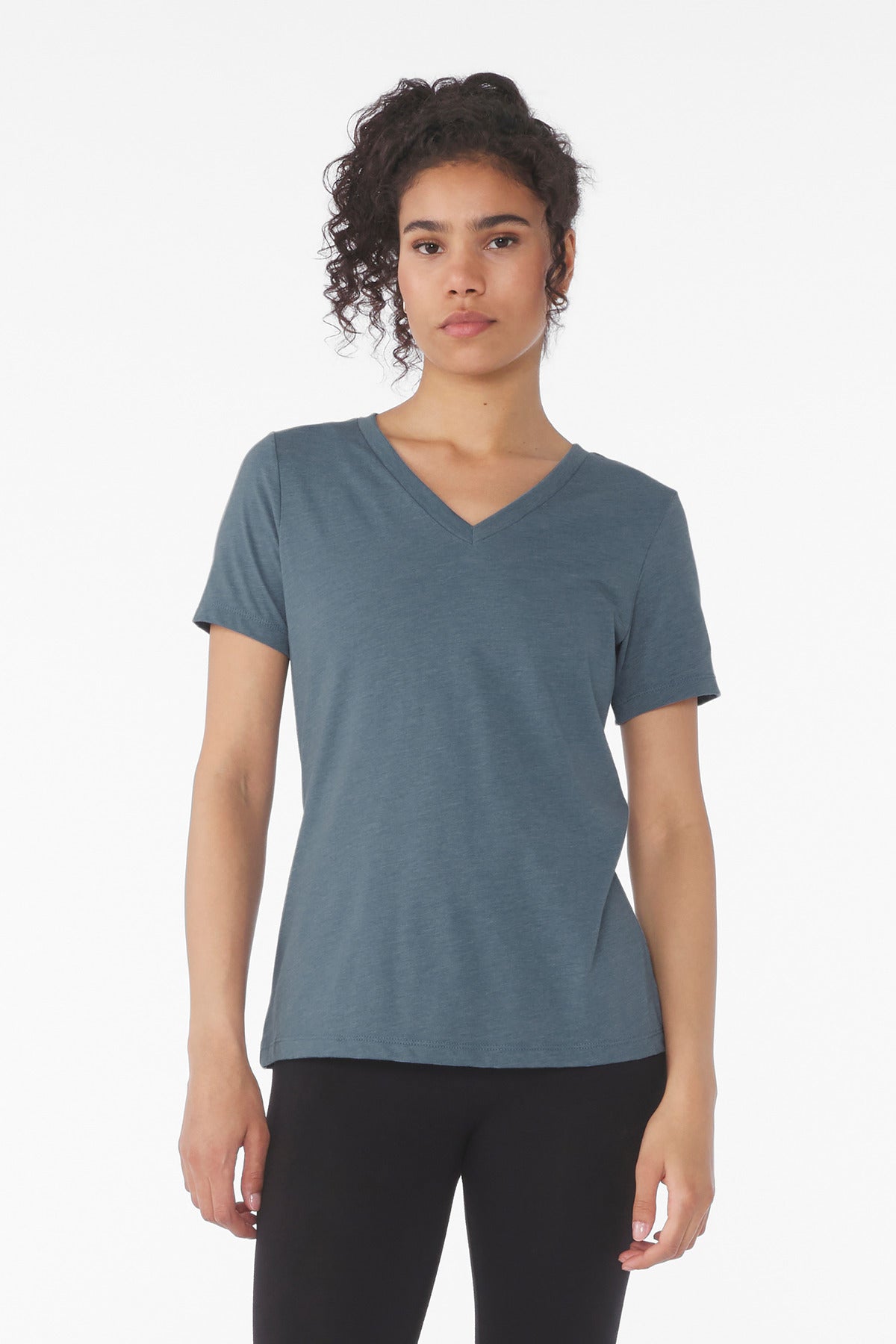 BELLA+CANVAS ® Women's Relaxed Heather CVC V-Neck Tee BC6405CVC
