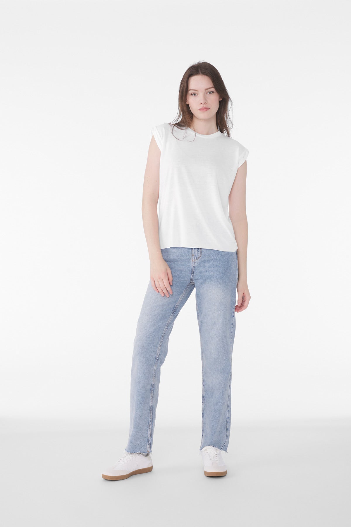 BELLA+CANVAS ® Women's Flowy Muscle Tee with Rolled Cuffs BC8804