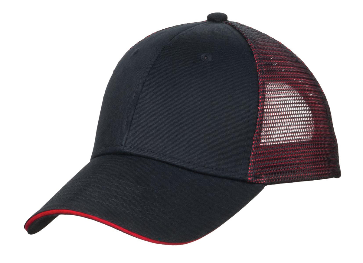 Port Authority ® Double Mesh Snapback Sandwich Bill Cap. C818