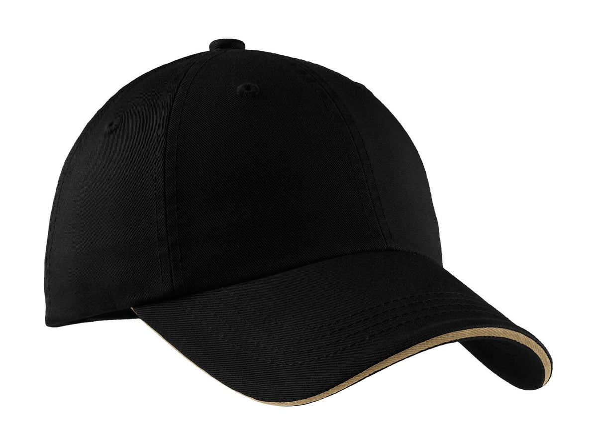 Port Authority ® Sandwich Bill Cap with Striped Closure. C830