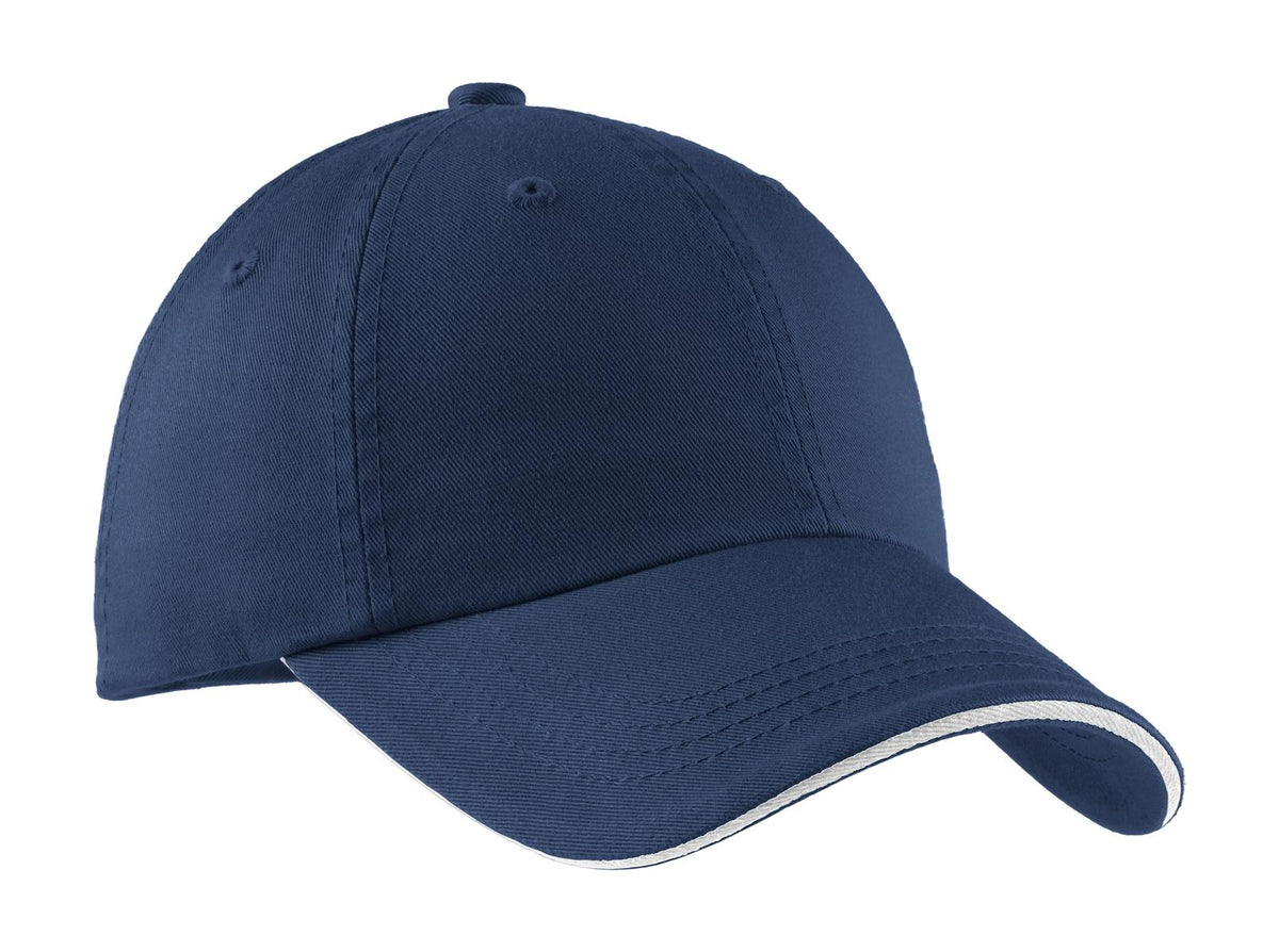 Port Authority ® Sandwich Bill Cap with Striped Closure. C830