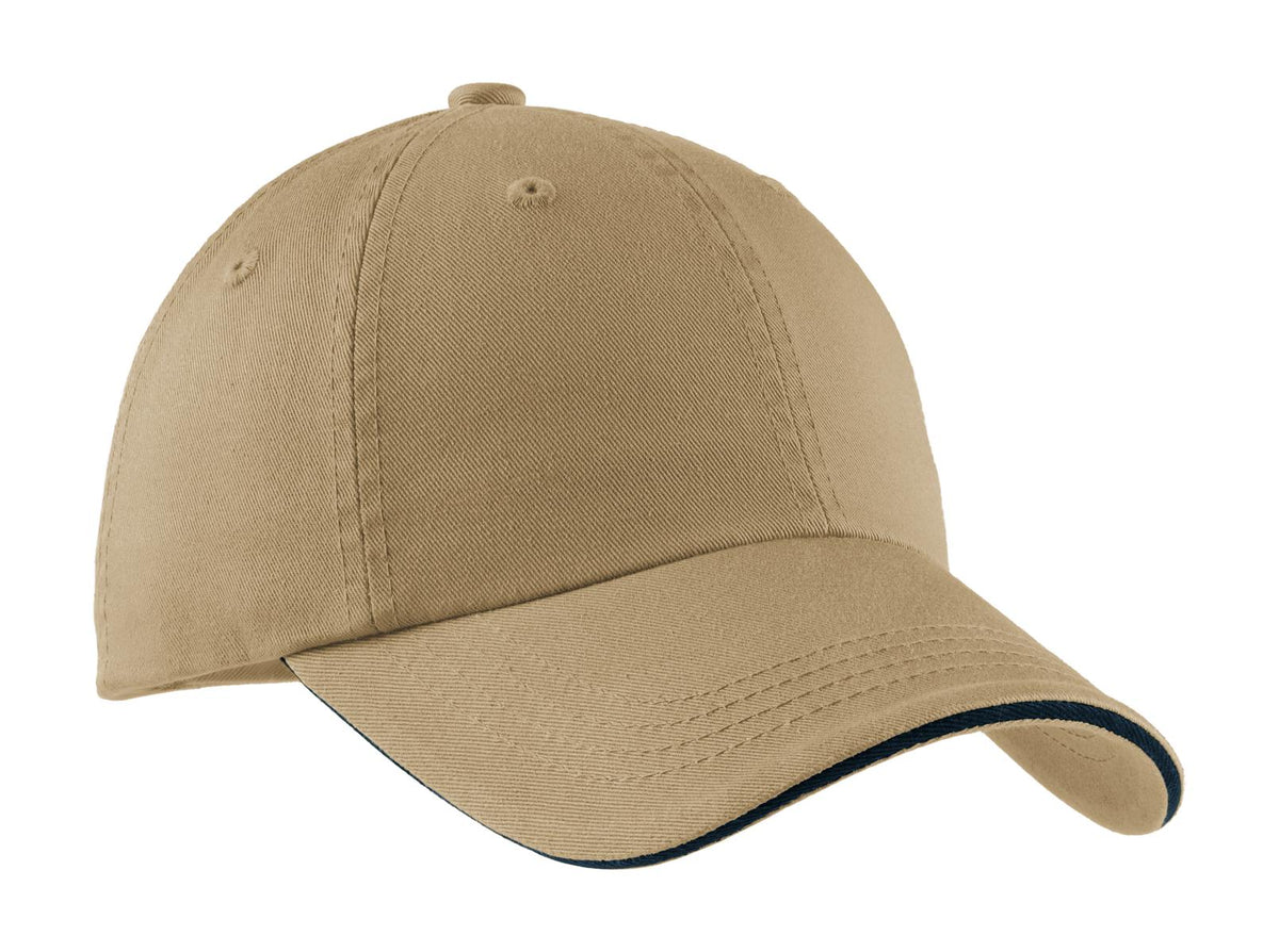 Port Authority ® Sandwich Bill Cap with Striped Closure. C830