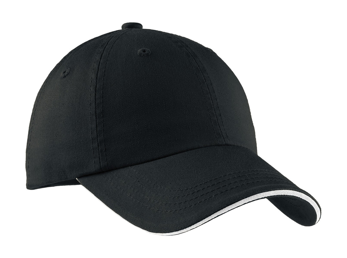 Port Authority ® Sandwich Bill Cap with Striped Closure. C830