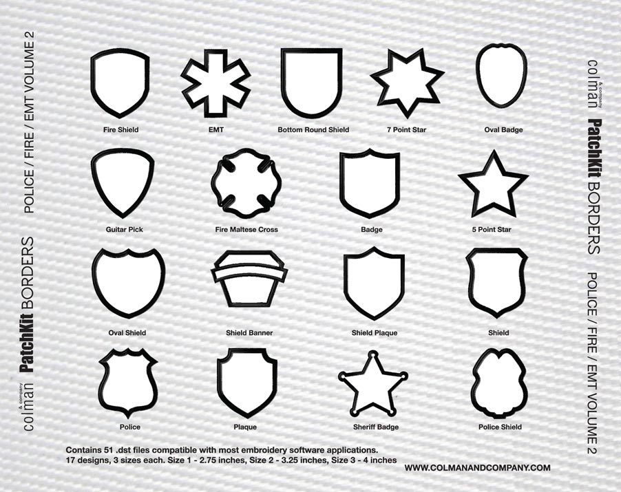 PatchKit Digitized Borders - EMT / Fire / Police Patches Collection Vol 2