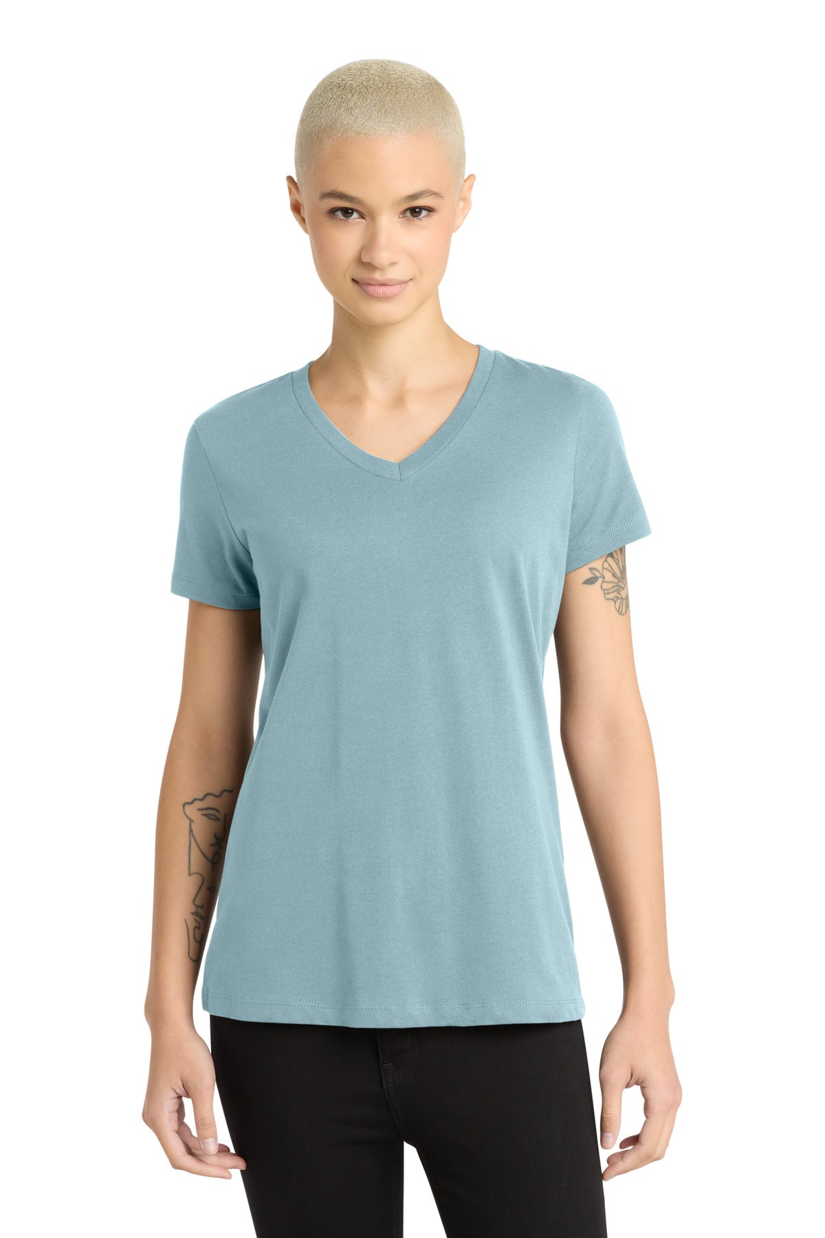 District ® - Women's Perfect Weight ® V-Neck Tee. DM1170L