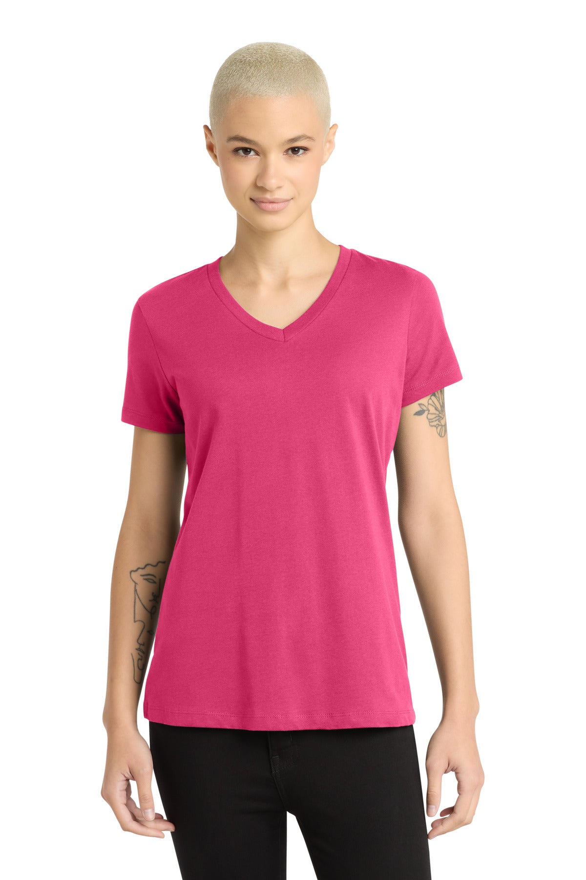 District ® - Women's Perfect Weight ® V-Neck Tee. DM1170L