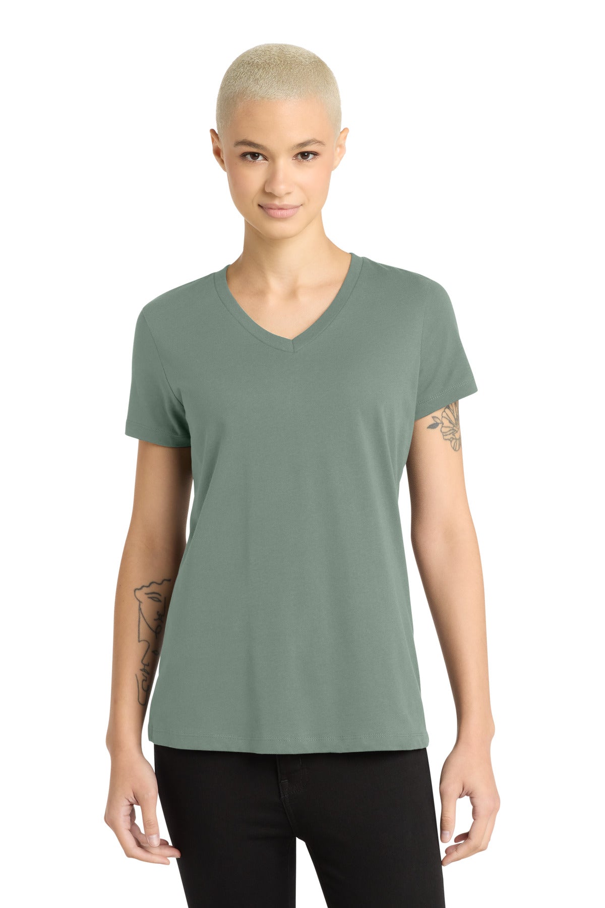 District ® - Women's Perfect Weight ® V-Neck Tee. DM1170L
