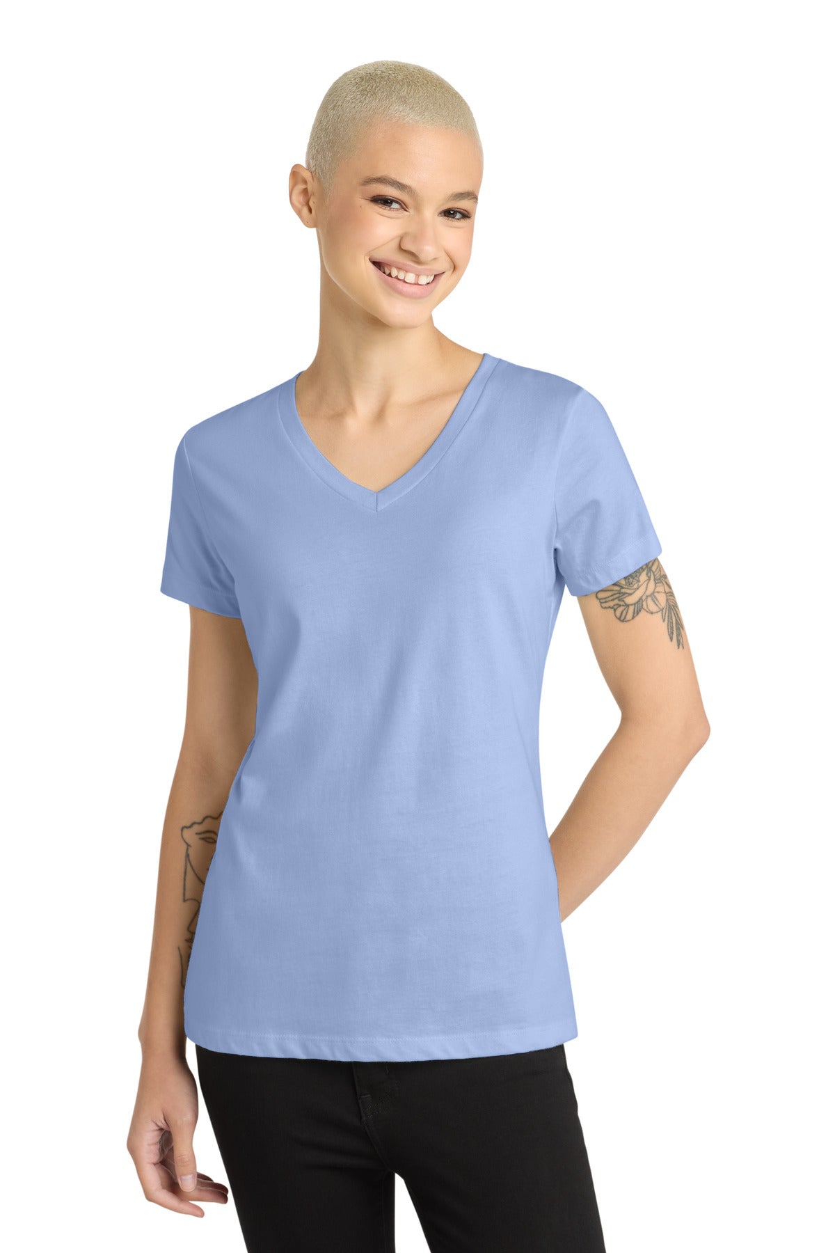 District ® - Women's Perfect Weight ® V-Neck Tee. DM1170L