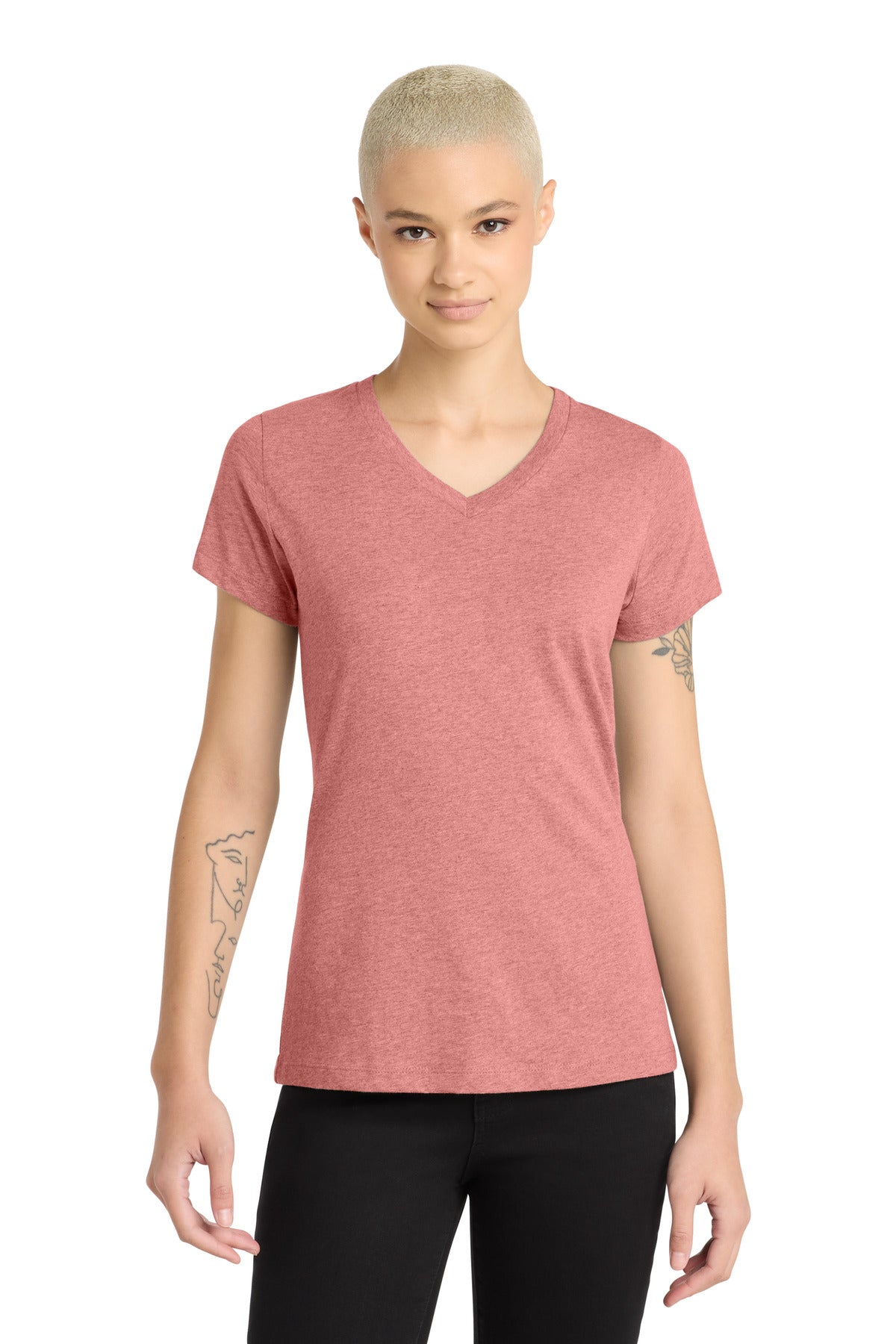 District ® Women's Perfect Blend ® CVC V-Neck Tee. DM1190L