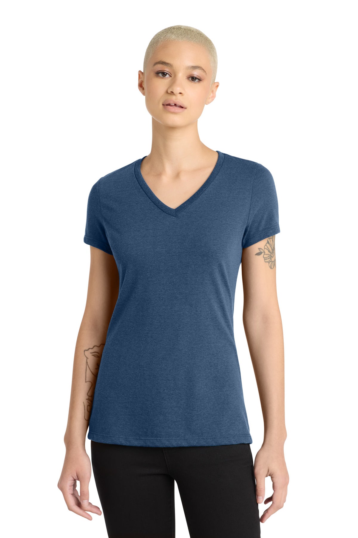 District ® Women's Perfect Blend ® CVC V-Neck Tee. DM1190L
