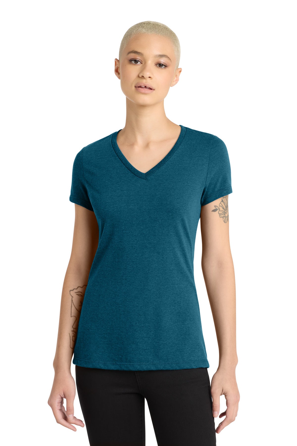 District ® Women's Perfect Blend ® CVC V-Neck Tee. DM1190L