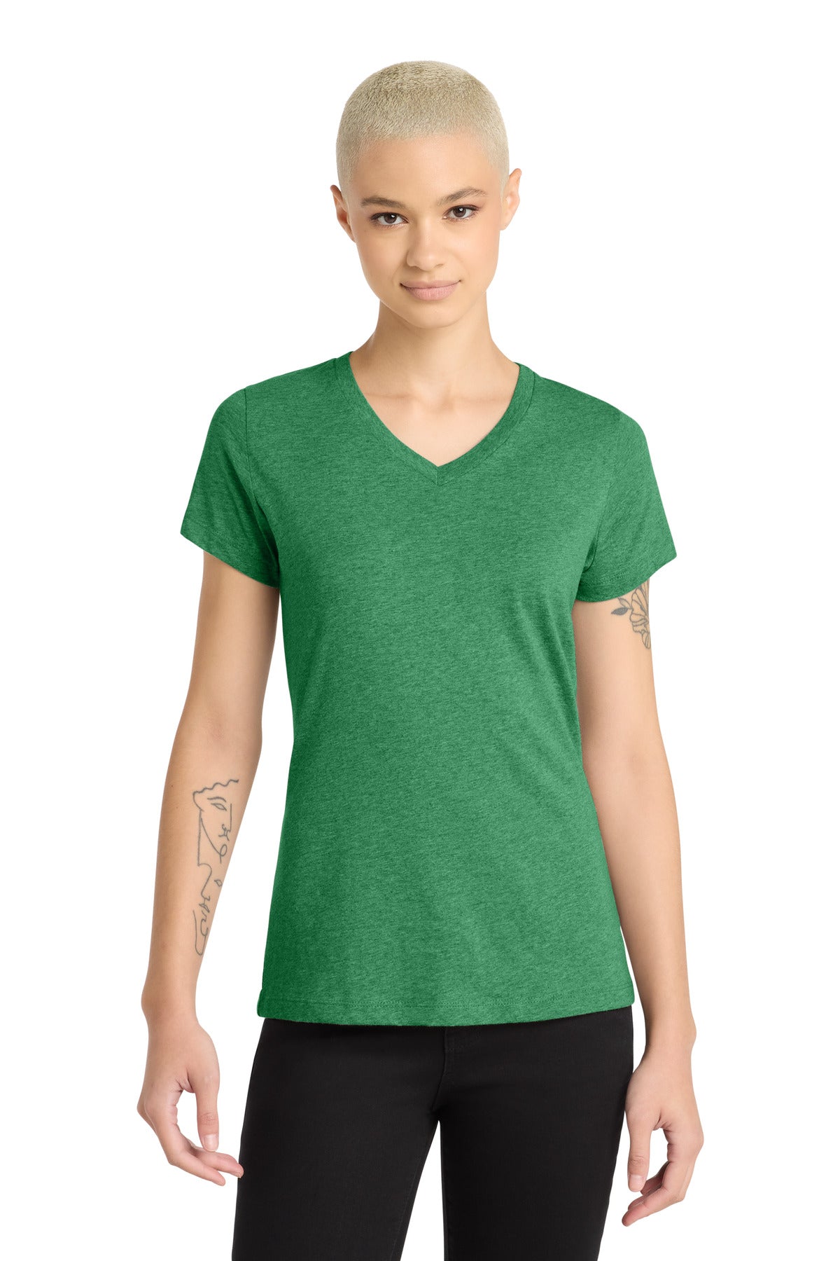 District ® Women's Perfect Blend ® CVC V-Neck Tee. DM1190L