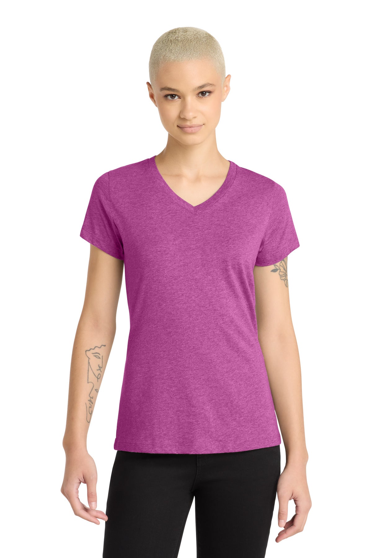 District ® Women's Perfect Blend ® CVC V-Neck Tee. DM1190L