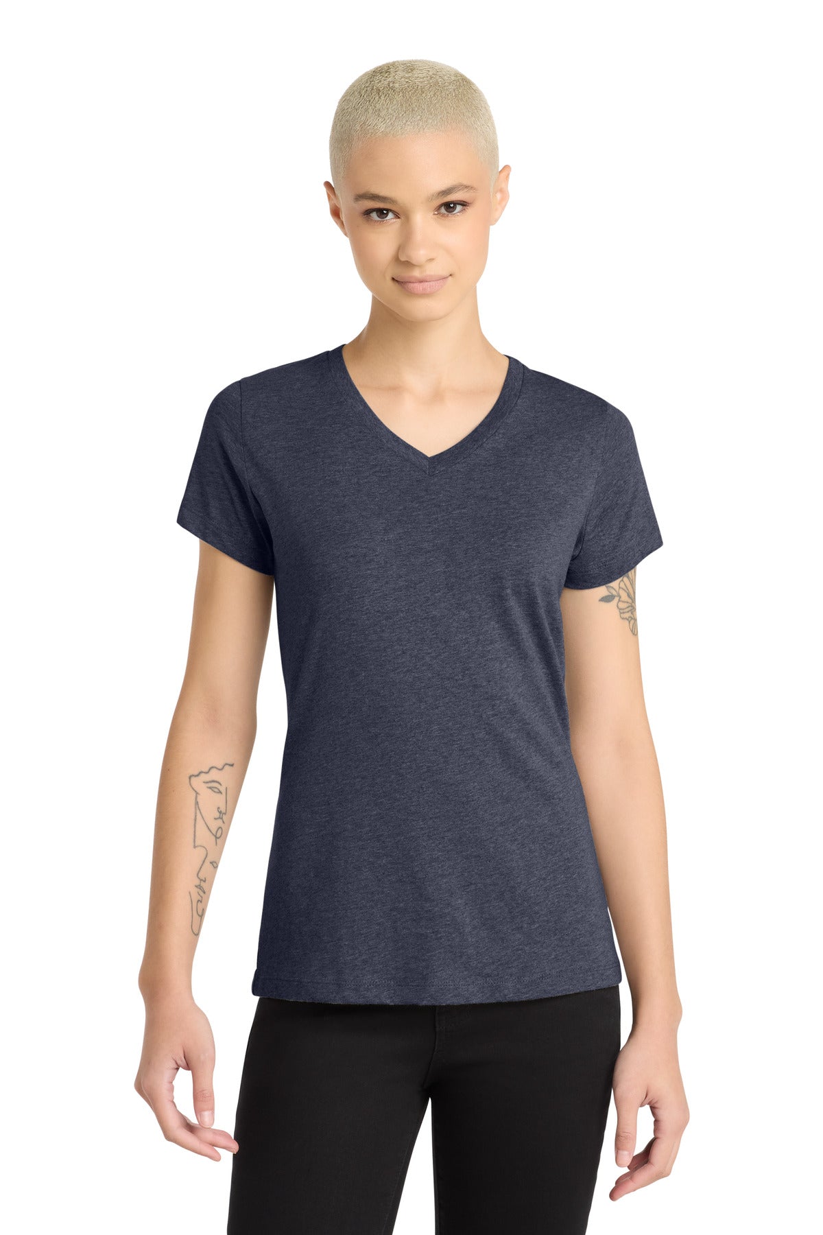 District ® Women's Perfect Blend ® CVC V-Neck Tee. DM1190L