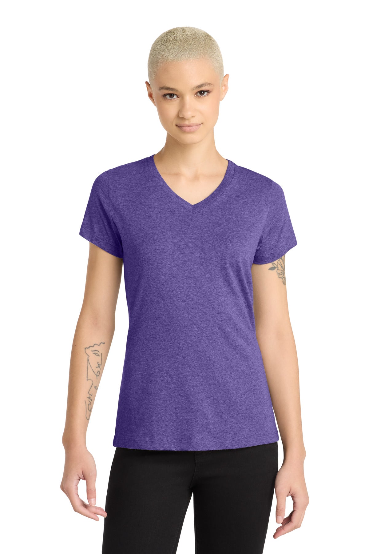 District ® Women's Perfect Blend ® CVC V-Neck Tee. DM1190L