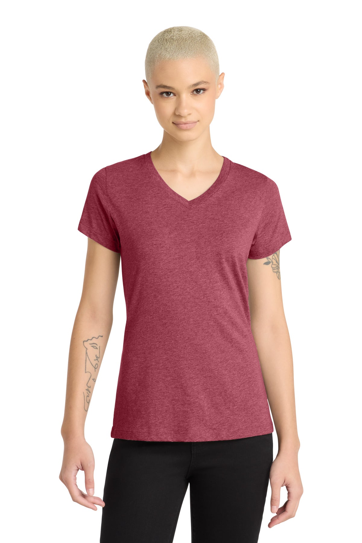 District ® Women's Perfect Blend ® CVC V-Neck Tee. DM1190L
