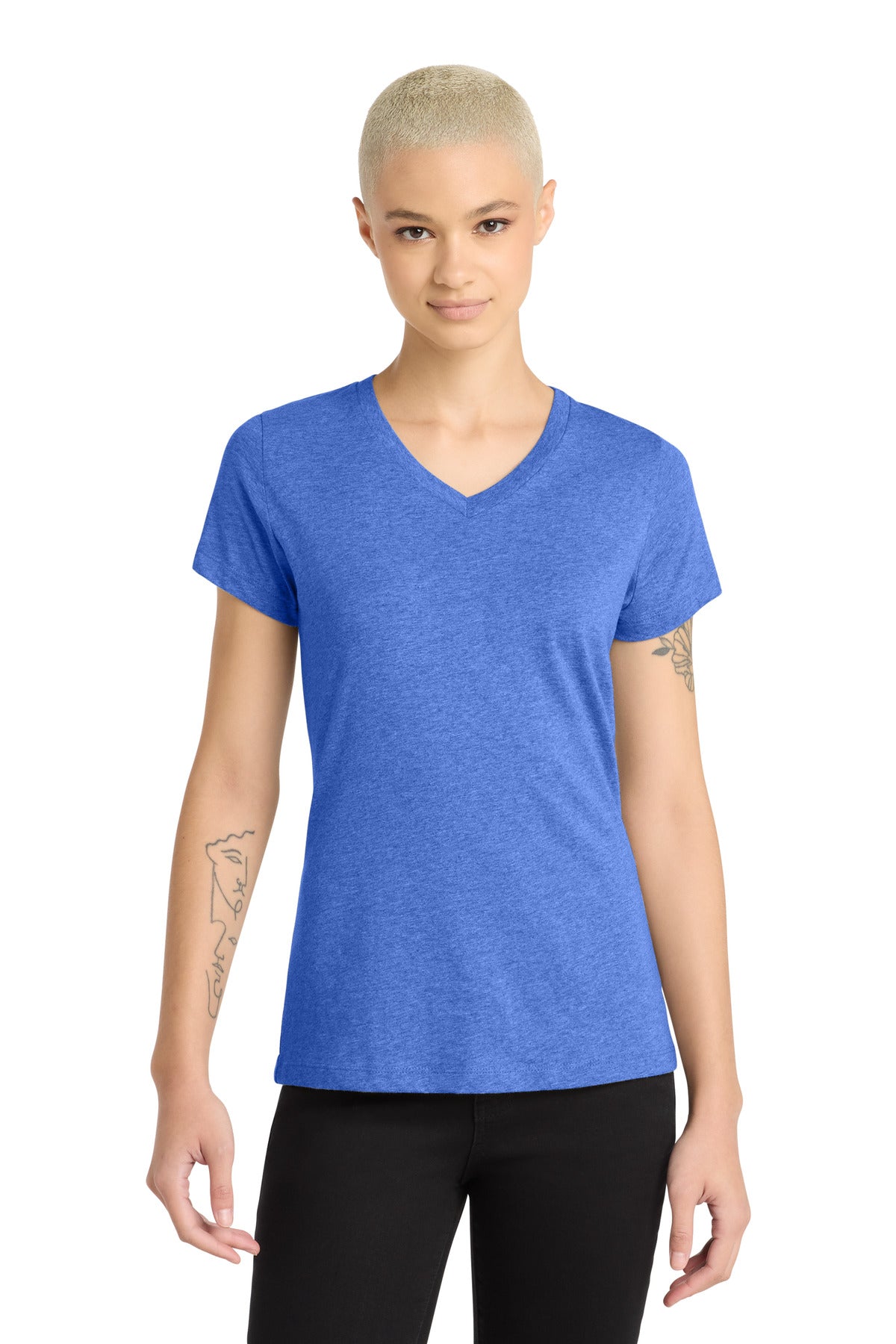 District ® Women's Perfect Blend ® CVC V-Neck Tee. DM1190L