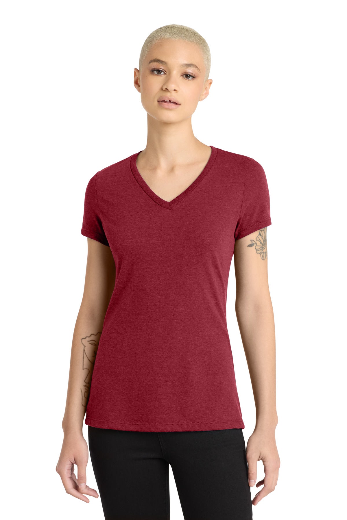 District ® Women's Perfect Blend ® CVC V-Neck Tee. DM1190L