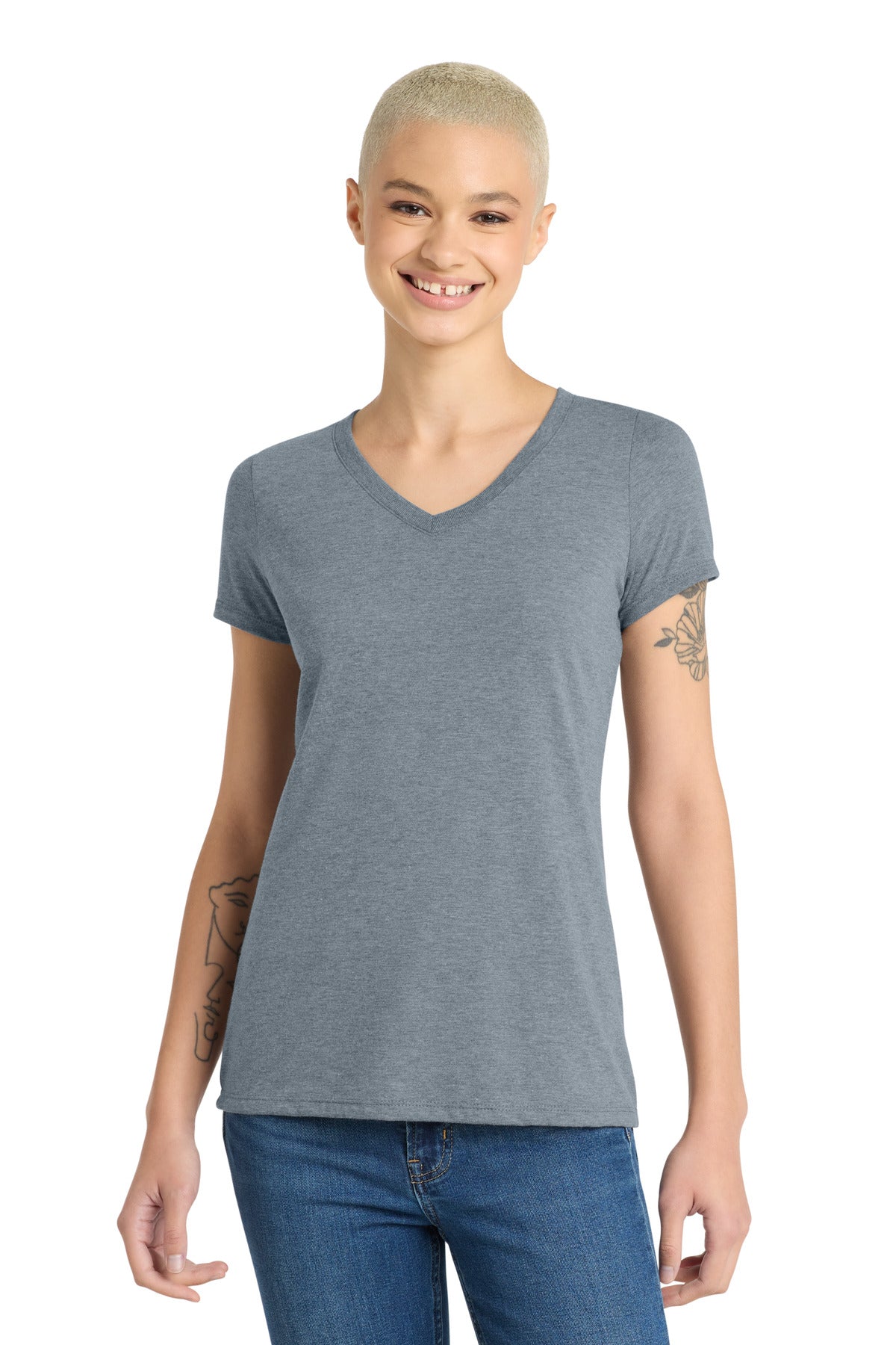District ® Women's Perfect Tri ® V-Neck Tee. DM1350L