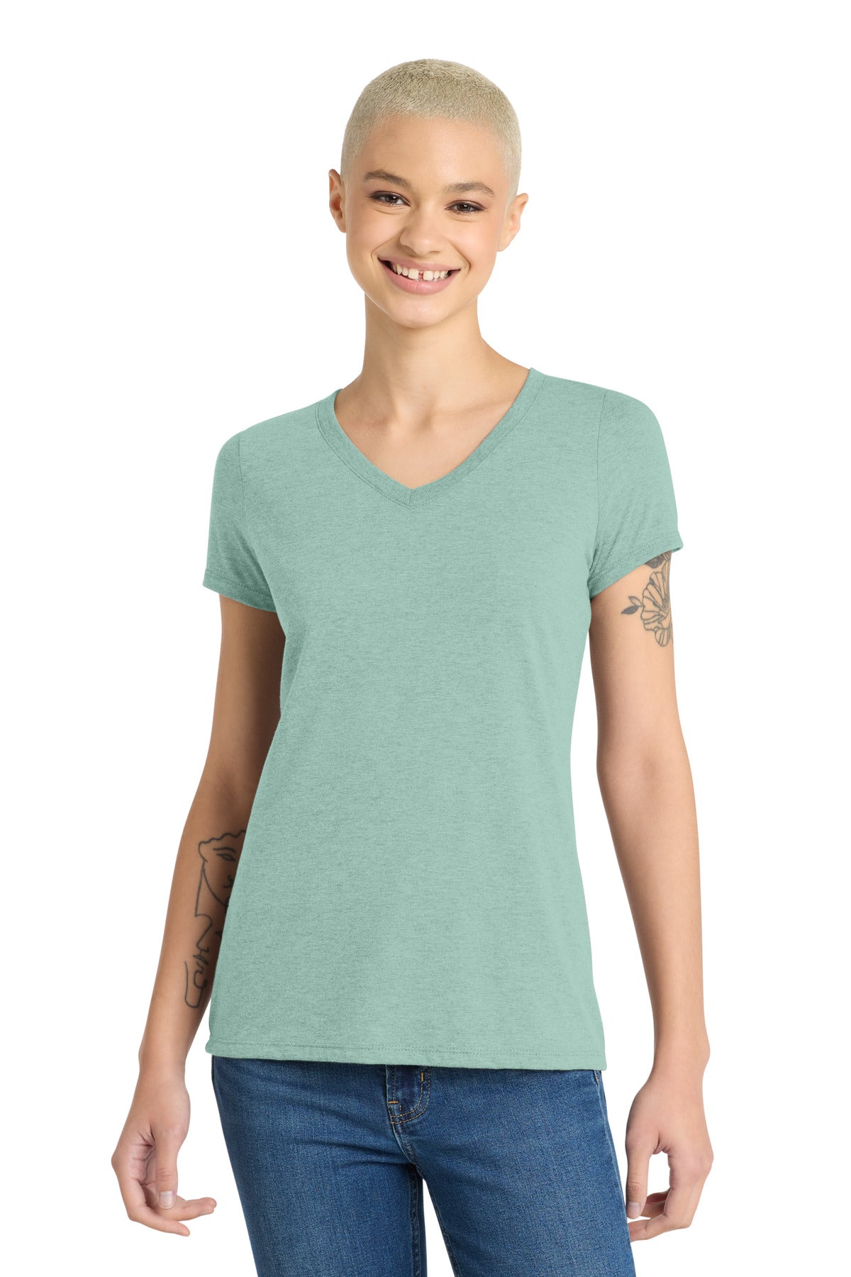 District ® Women's Perfect Tri ® V-Neck Tee. DM1350L