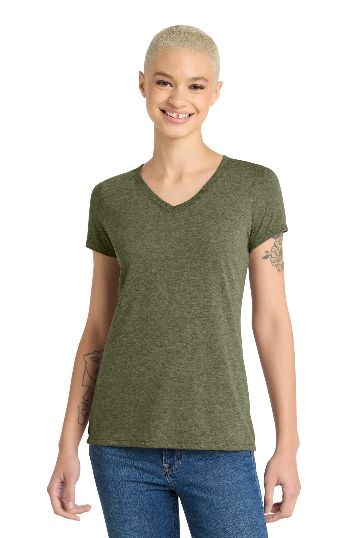 District ® Women's Perfect Tri ® V-Neck Tee. DM1350L