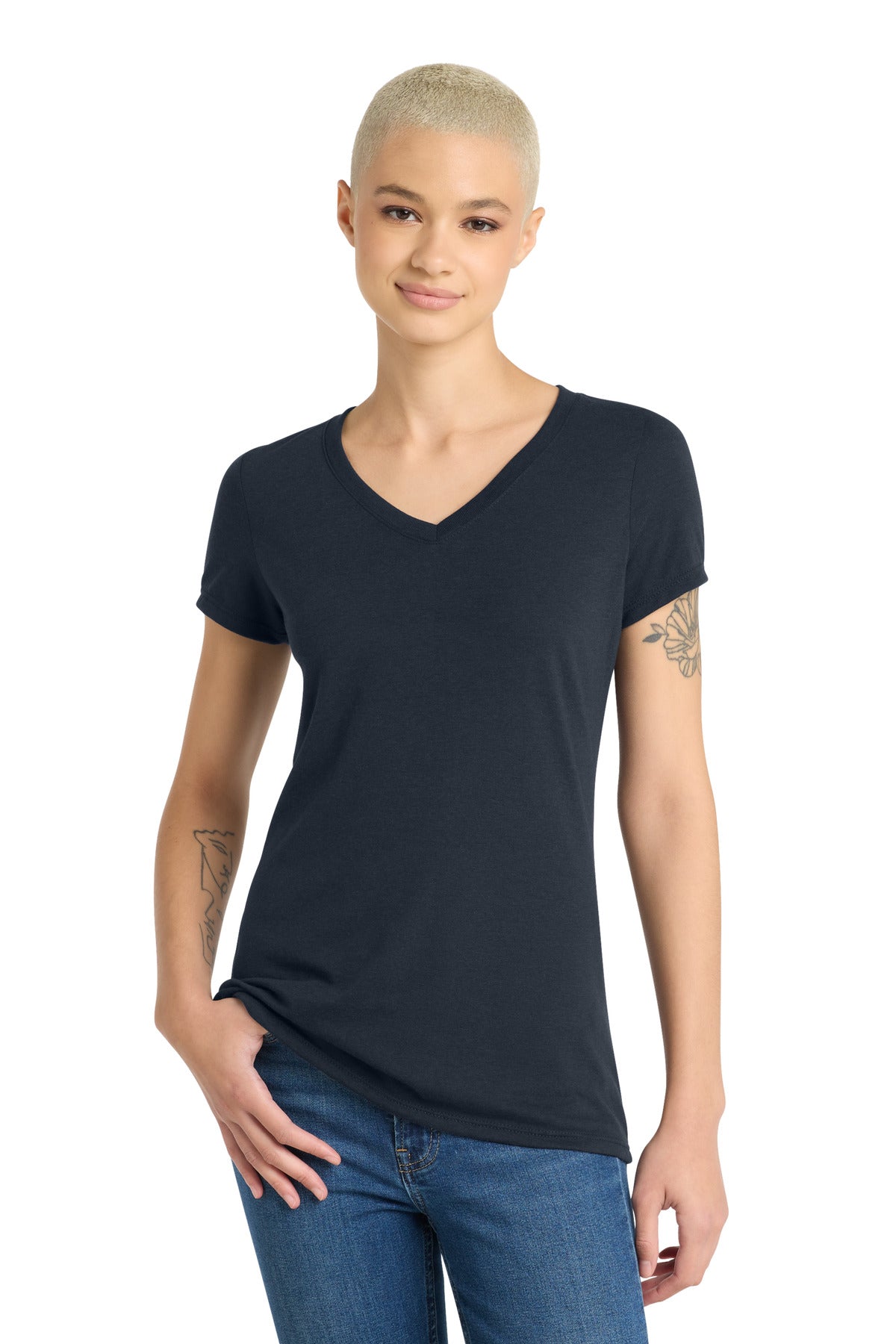 District ® Women's Perfect Tri ® V-Neck Tee. DM1350L
