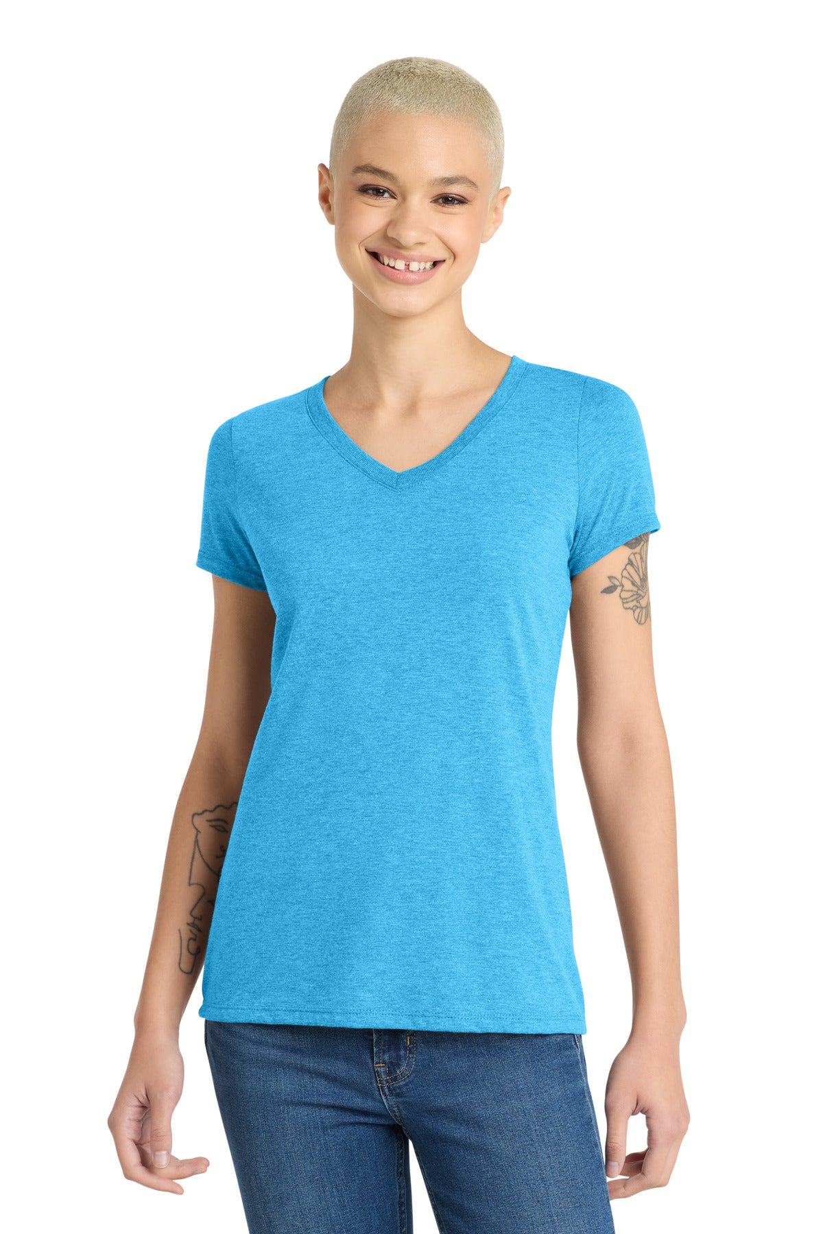 District ® Women's Perfect Tri ® V-Neck Tee. DM1350L